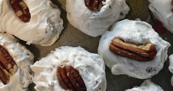 These traditional southern Christmas Divinity Cookies are soft, extremely sweet and might provide some nostalgic joy. (Photo by Tressa Dale/Peninsula Clarion)