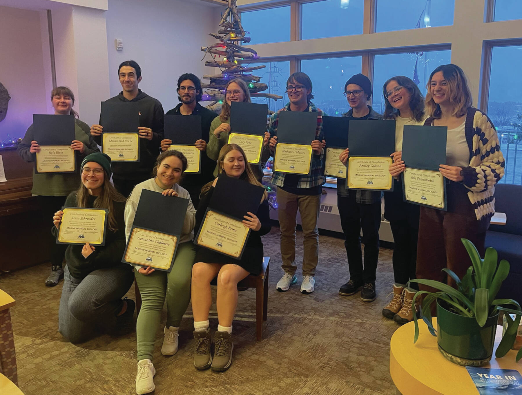 Emilie Springer/Homer News
Kachemak Bay Campus fall 2024 Semester by the Bay students receive their certificates of completion on Thursday, Dec. 12<ins>, 2024,</ins> in KBC’s Pioneer Hall<ins> in Homer, Alaska</ins>.