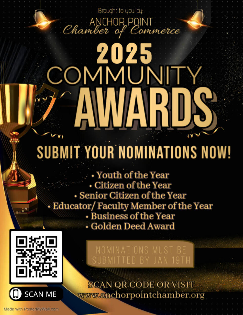 Poster for the 2025 Anchor Point Community Awards. Photo courtesy of the Anchor Point Chamber of Commerce