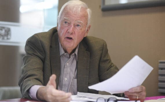 Former Gov. Frank Murkowski speaks on a range of subjects during an interview with the Juneau Empire in May 2019. (Michael Penn / Juneau Empire File)