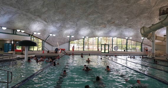 The Nikiski Pool is photographed at the North Peninsula Recreation Service Area in Nikiski, Alaska, on Saturday, Aug. 3, 2024. (Jake Dye/Peninsula Clarion file)