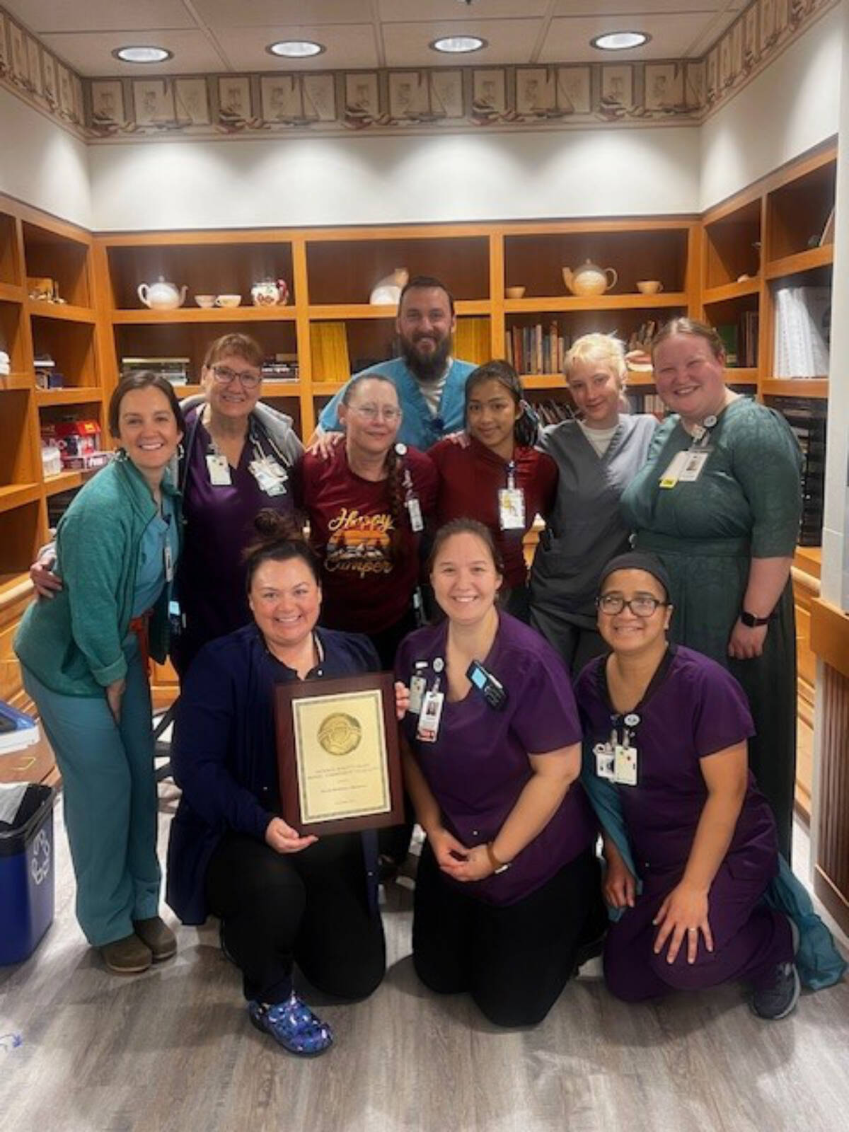 South Peninsula Hospital’s Long Term Care staff celebrate being awarded the 2024 Commitment to Quality Award by The American Health Care Association and National Center for Assisted Living. Photo courtesy Derotha Ferraro