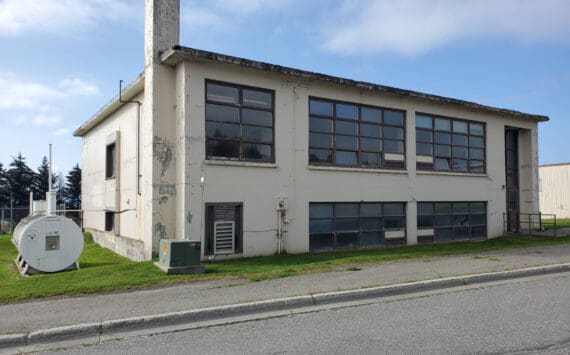 The smaller Homer Education and Recreation Center building, also called HERC 2, is photographed on Friday, Aug. 18, 2023 in Homer, Alaska. (Delcenia Cosman/Homer News)