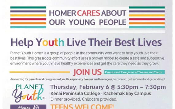 Flyer for Project Youth Homer’s upcoming event on Thursday, Feb. 6, 2025, at Kachemak Bay Campus in Homer, Alaska. Photo provided by Derotha Ferraro